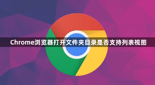 Chrome浏览器打开文件夹目录是否支持列表视图1