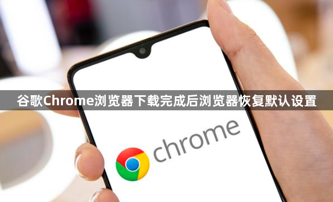 谷歌Chrome浏览器下载完成后浏览器恢复默认设置1