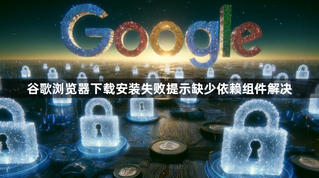 谷歌浏览器下载安装失败提示缺少依赖组件解决1