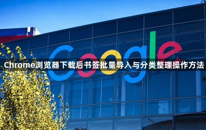 Chrome浏览器下载后书签批量导入与分类整理操作方法1