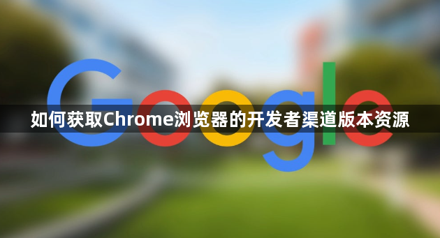 如何获取Chrome浏览器的开发者渠道版本资源1