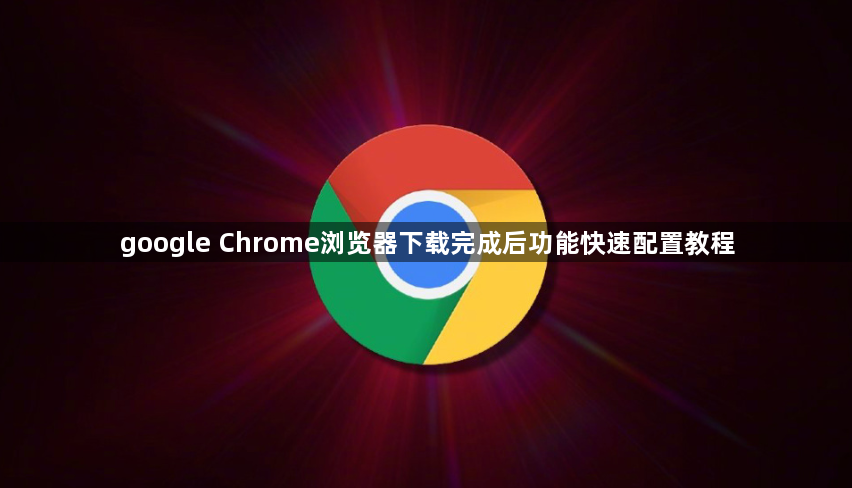 google Chrome浏览器下载完成后功能快速配置教程1