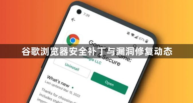谷歌浏览器安全补丁与漏洞修复动态1