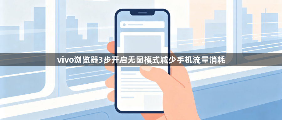vivo浏览器3步开启无图模式减少手机流量消耗1