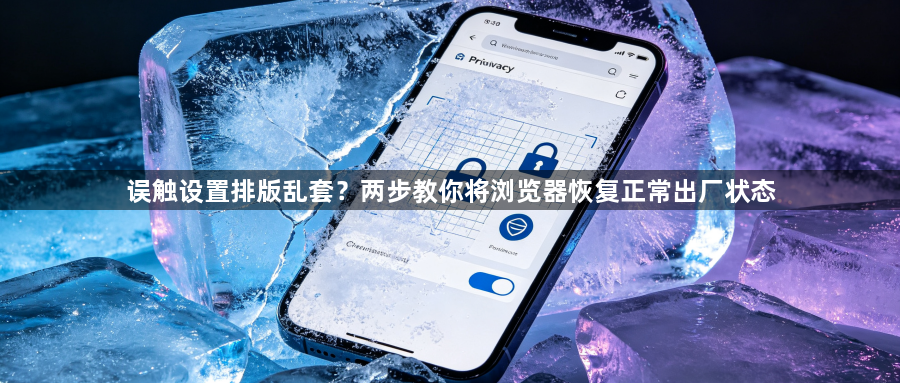 误触设置排版乱套?两步教你将浏览器恢复正常出厂状态1