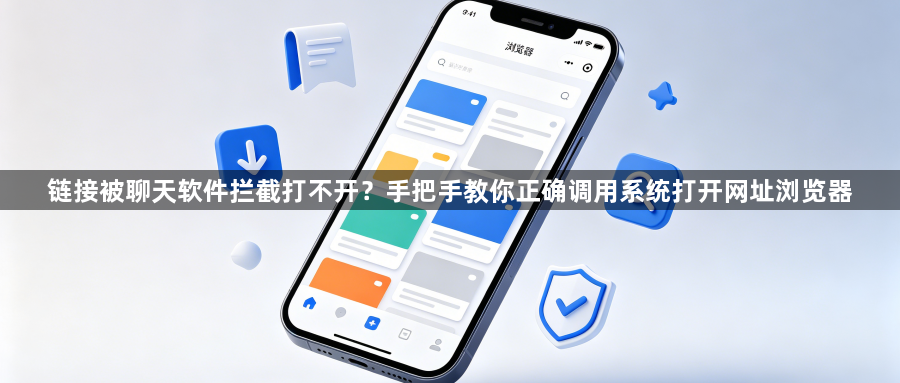 链接被聊天软件拦截打不开?手把手教你正确调用系统打开网址浏览器1