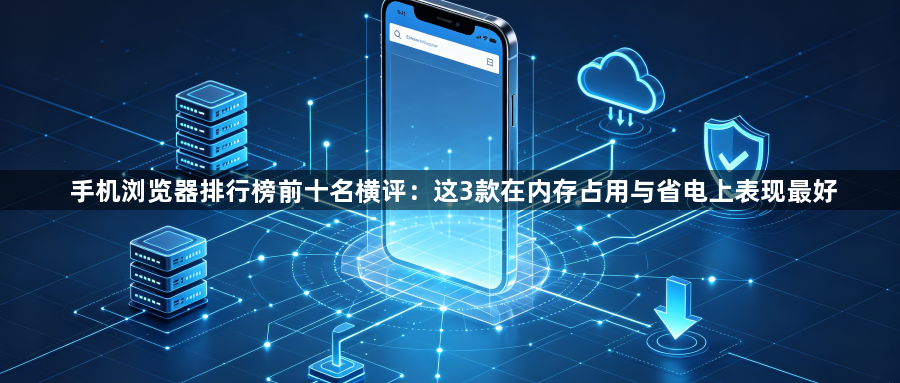 手机浏览器排行榜前十名横评:这3款在内存占用与省电上表现最好1