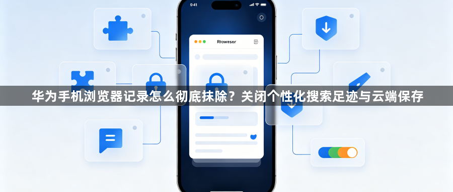 华为手机浏览器记录怎么彻底抹除？关闭个性化搜索足迹与云端保存1