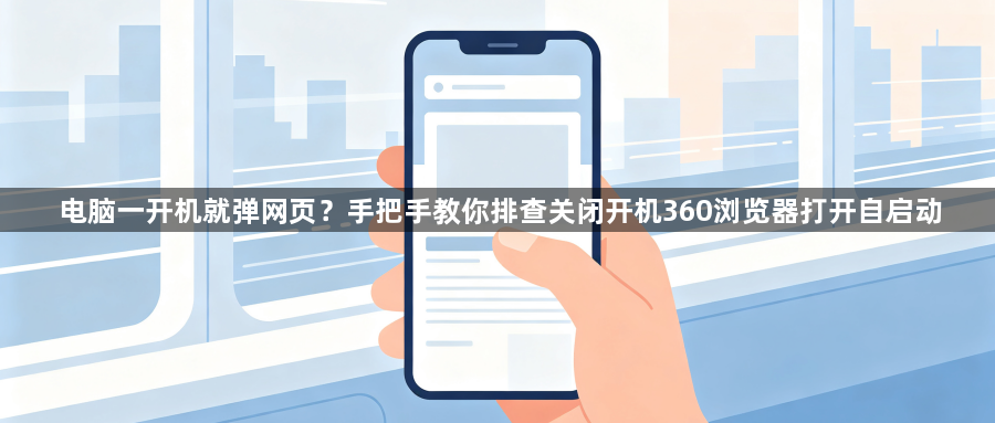 电脑一开机就弹网页？手把手教你排查关闭开机360浏览器打开自启动1