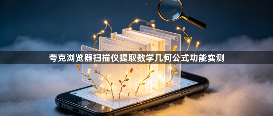 夸克浏览器扫描仪提取数学几何公式功能实测1