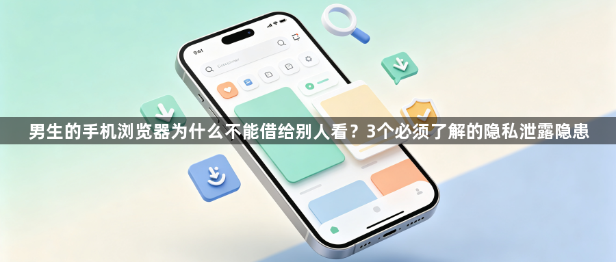 男生的手机浏览器为什么不能借给别人看？3个必须了解的隐私泄露隐患1